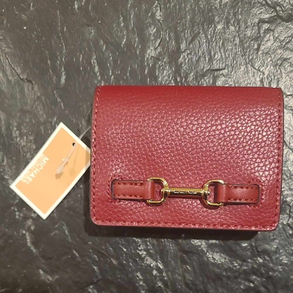 Michael Kors Cherry Leather Card Holder